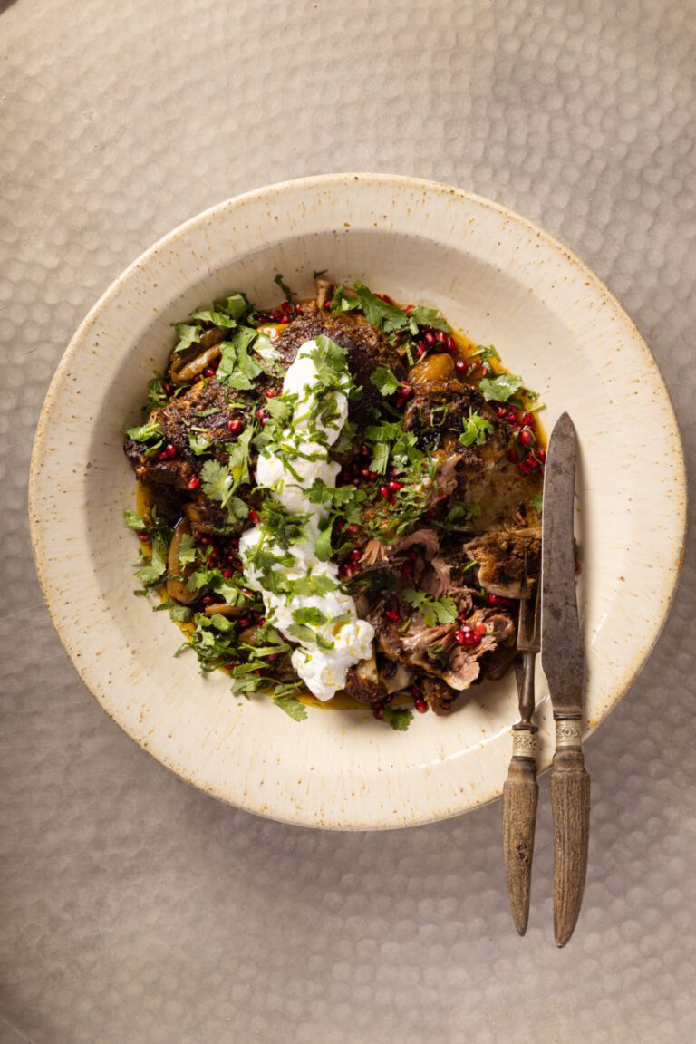 Buttermilk brined lamb shoulder. Photo: Duy Dash