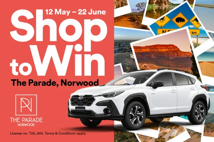 Shop to win prizes at the Norwood Parades event, featuring festive decorations and excited shoppers.