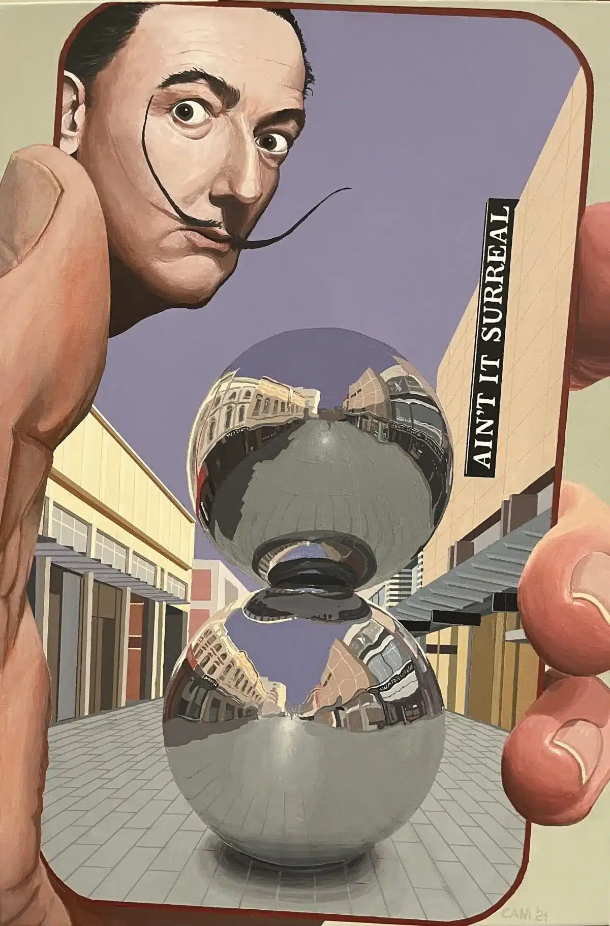 Salvador Dali's 1967 artwork "Salvador Dali's Mirror," featuring surreal reflections and dreamlike imagery.