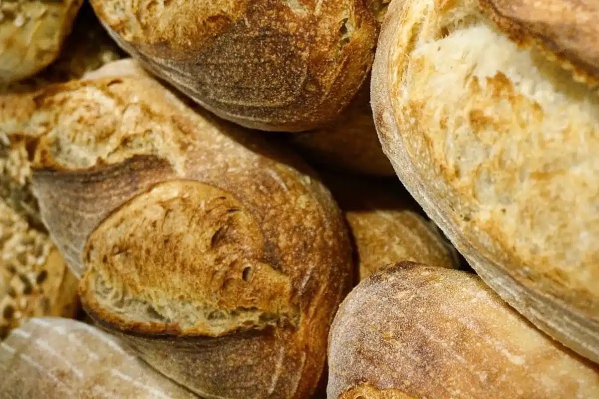 Freshly baked bread.