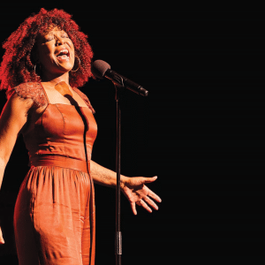 Lisa Simone on stage.