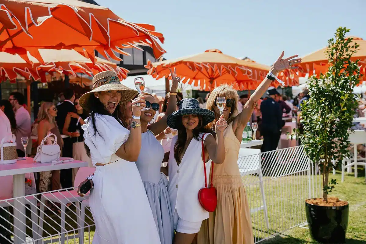 Women celebrate at Adelaide Polo Classic.