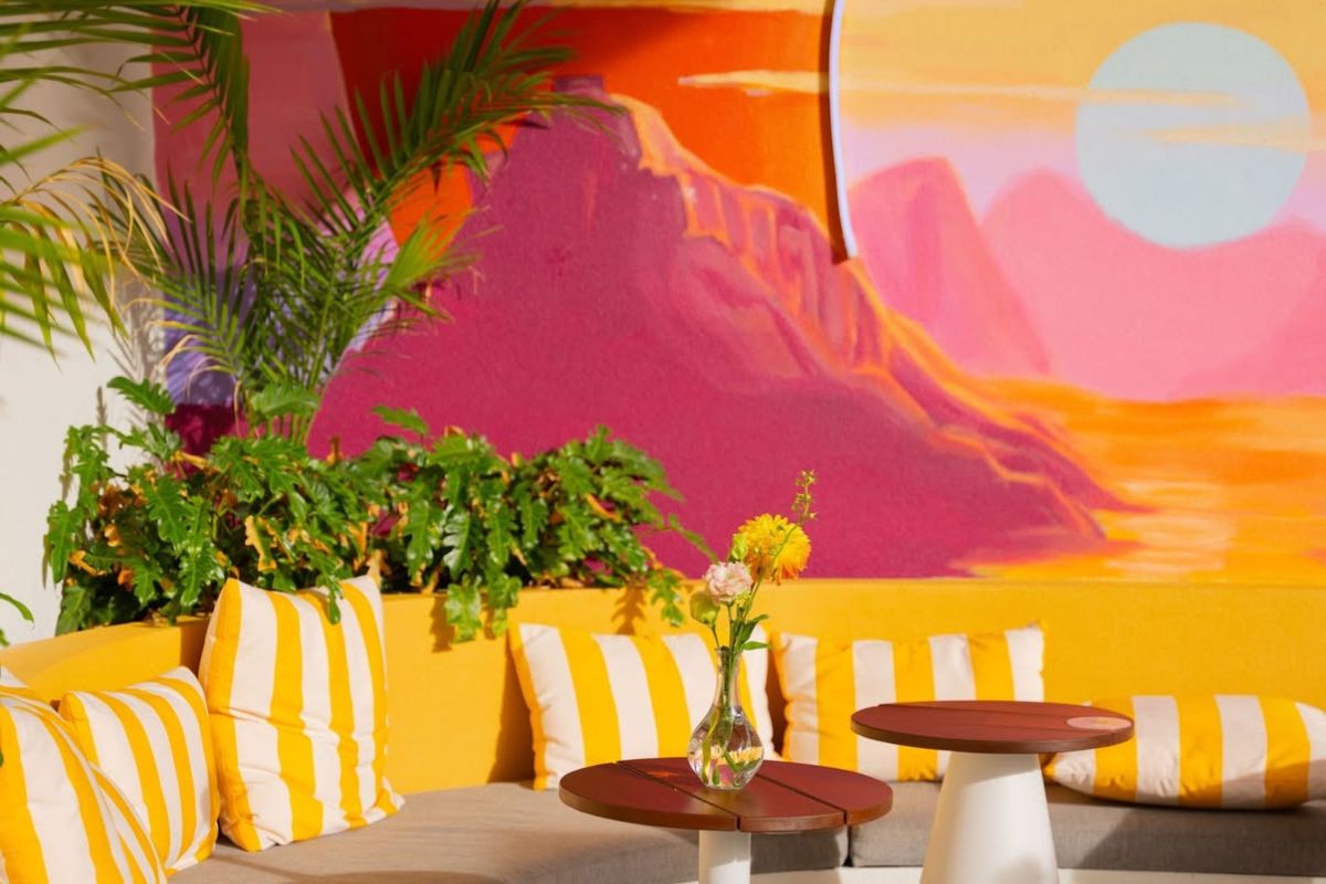 Interior of Two Suns Bar Adelaide.