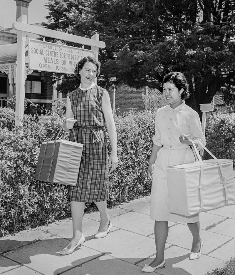 1950s Meals on Wheels Adelaide - women delivering meals.