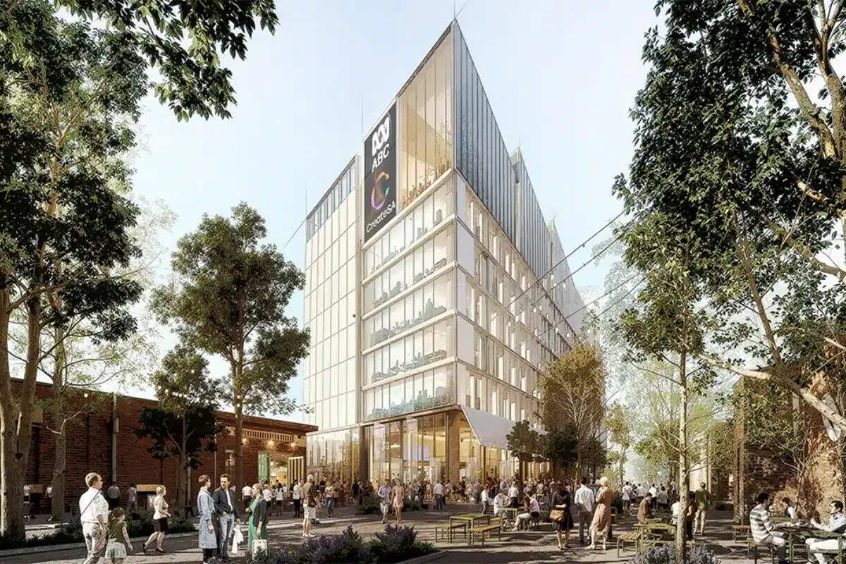 State Theatre Company South Australia redevelopment simulation - new building in Adelaide CBD.