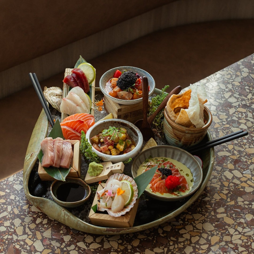 Sashimi platter at Tunki Ceviche & Woodfire Grill.