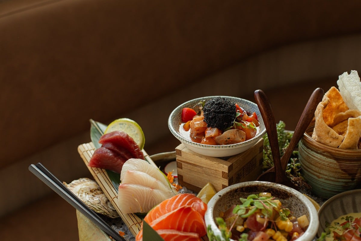 Sashimi platter at Tunki Ceviche & Woodfire Grill.