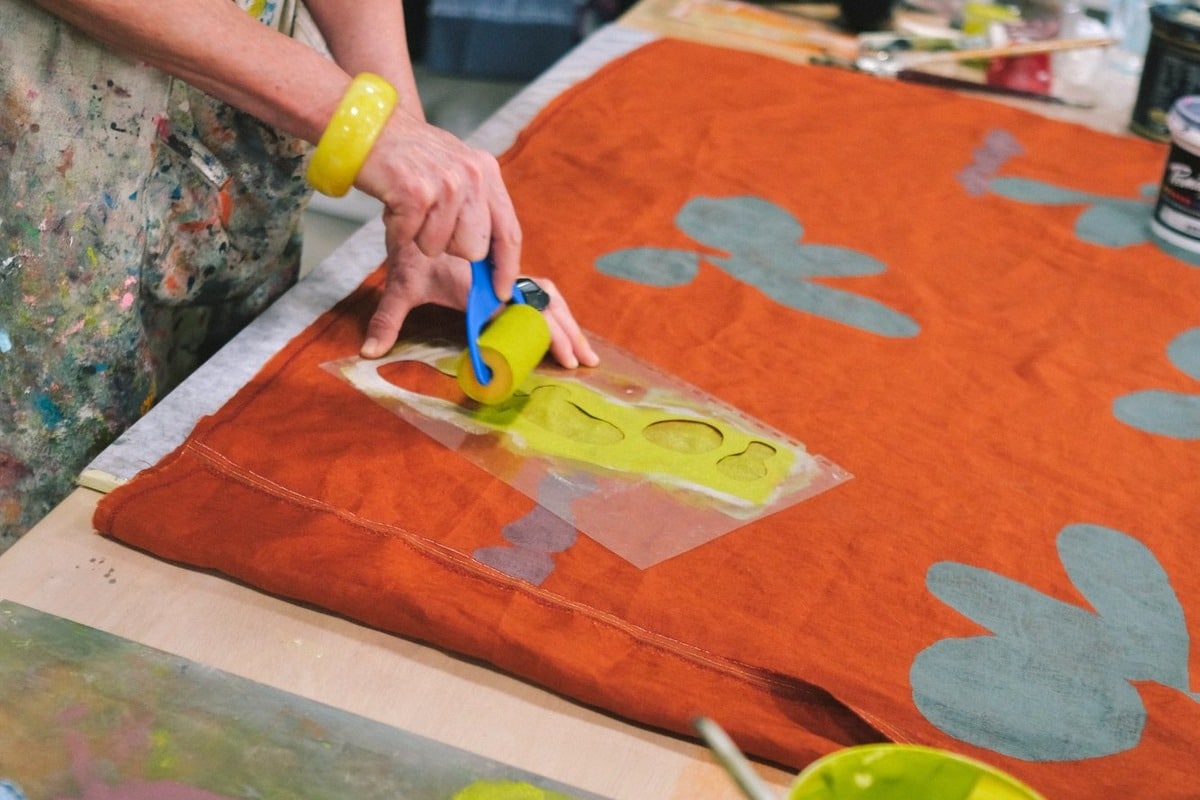 Sue Ninham - artist fabric printing.