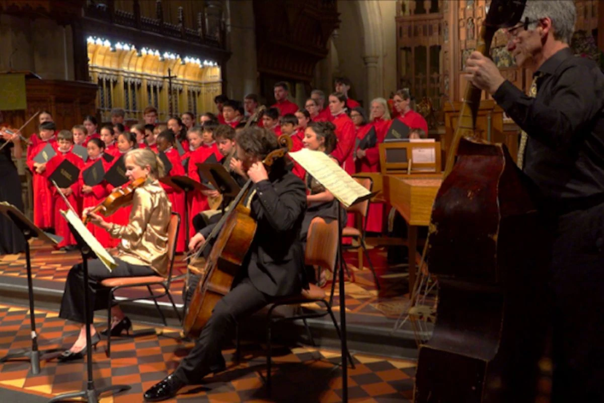 Baroque Cathedral Concerts performed by an orchestra in Adelaide Cathedral.
