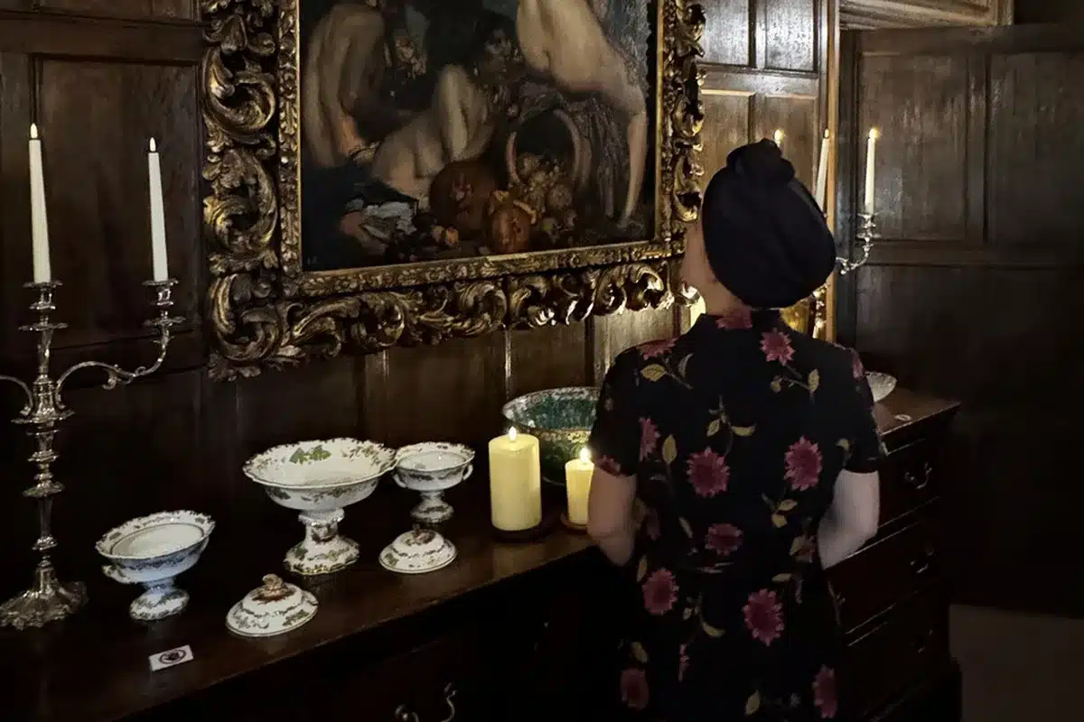 Carrick Hill historic mansion interior illuminated by candlelight during evening tour