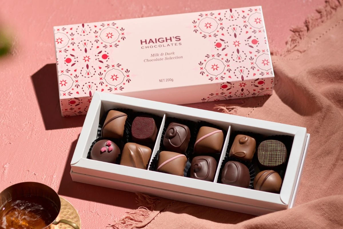 Haigh's Chocolates Mother's Day gift box.