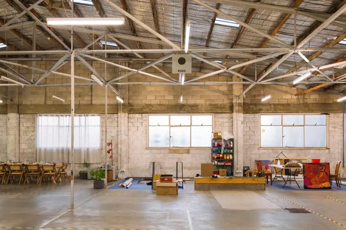 The Mill Creative Studio, Adelaide. Studio space with high ceilings and room to create.