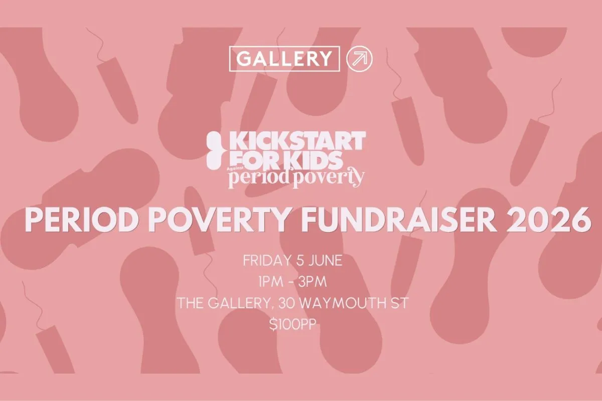 poster for KickStart for Kids period poverty fundraiser.