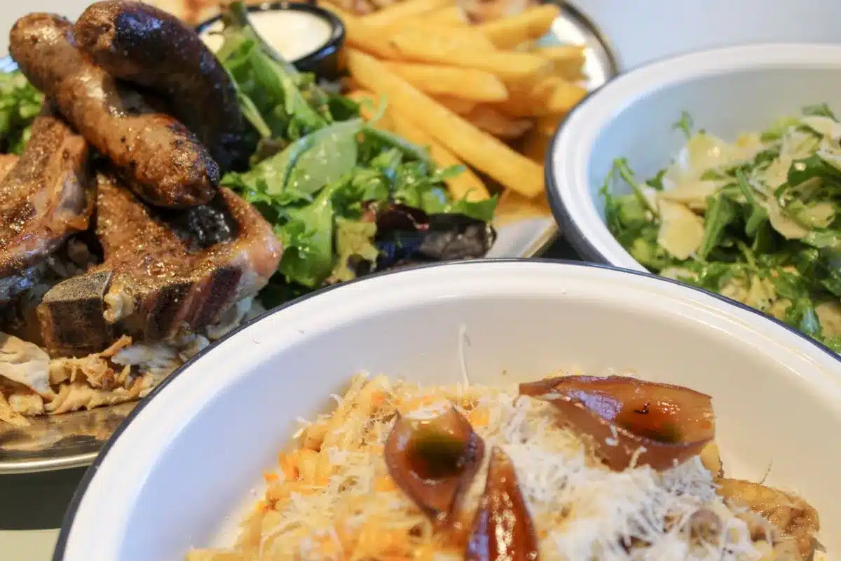 Dinos Greek restaurant is food.