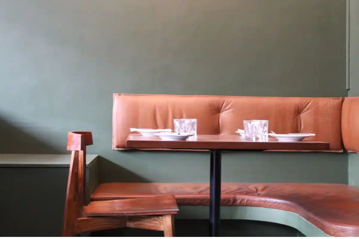 Le Mistral restaurant booth.