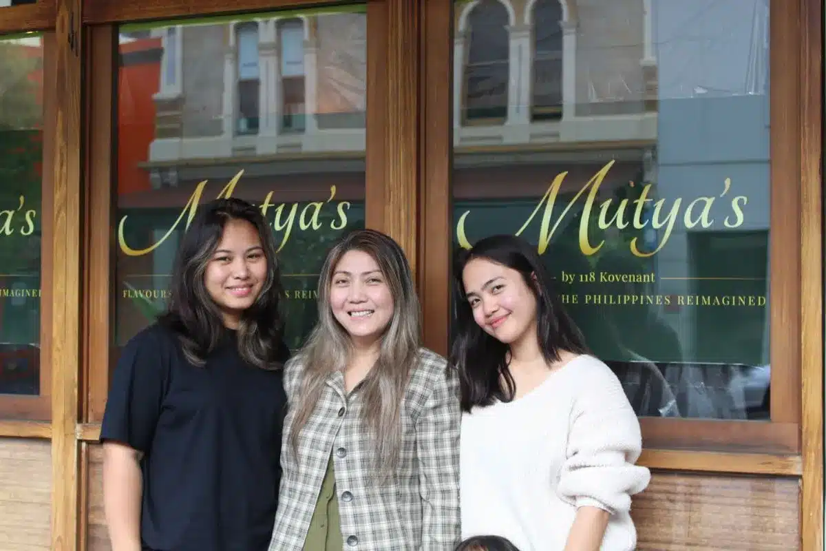 Mutya's restaurant shop front.
