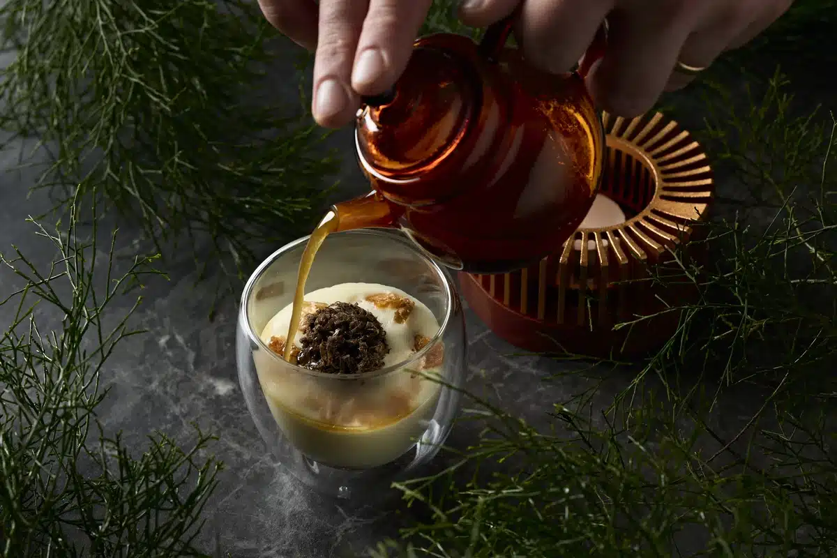 Chicken Tea | Smoked Potato Espuma | Périgord Truffle