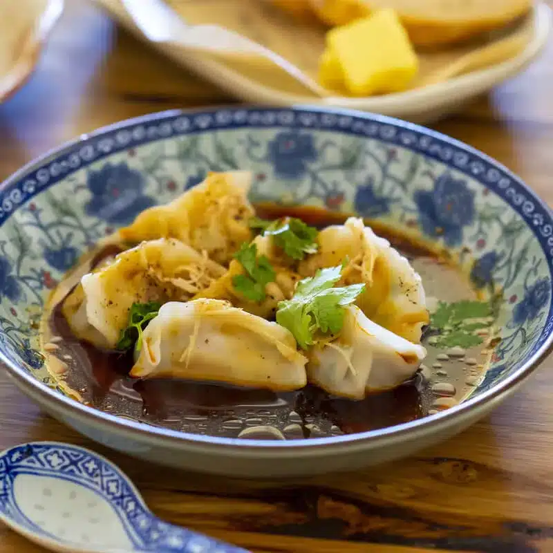 Spencer Gulf prawn dumplings in broth at The Salopian Inn, McLaren Vale.