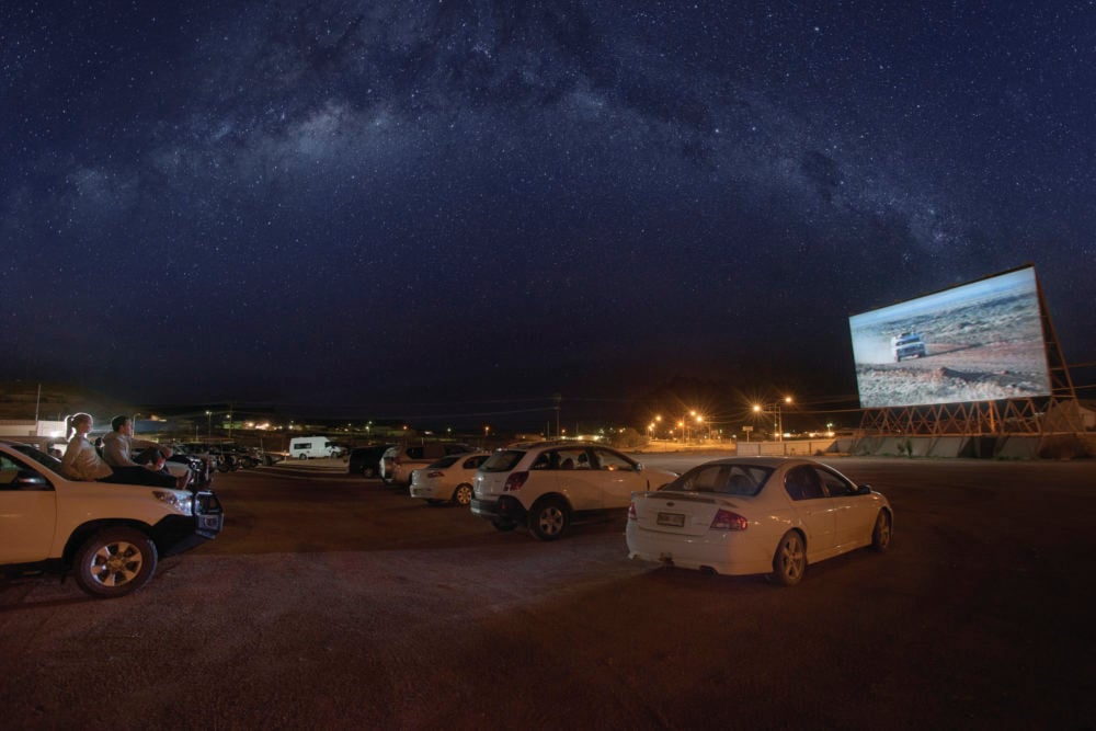 Coober Pedy Drive-In Cinema under the outback sky