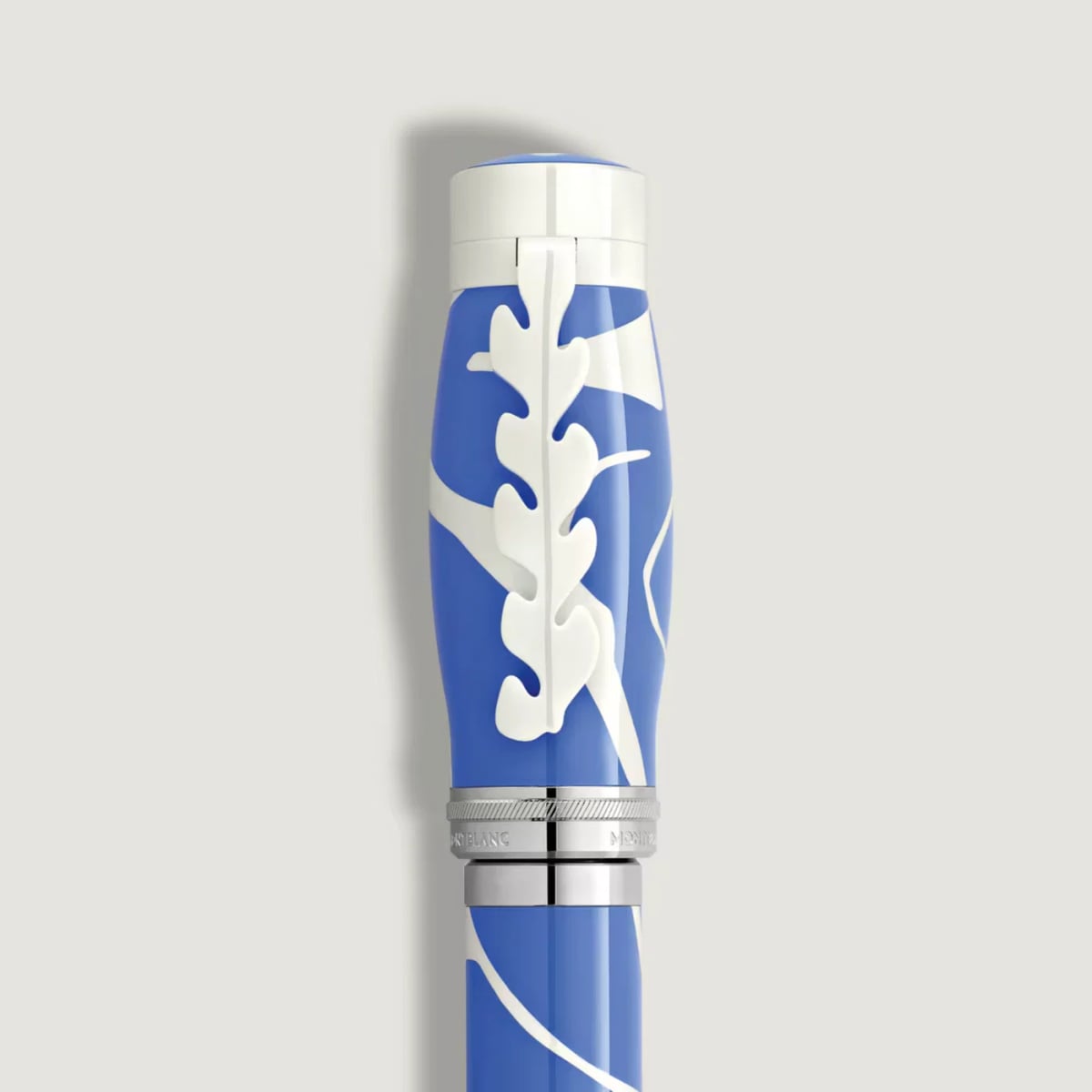Montblanc Matisse Limited Edition fountain pen with blue and white lacquer design