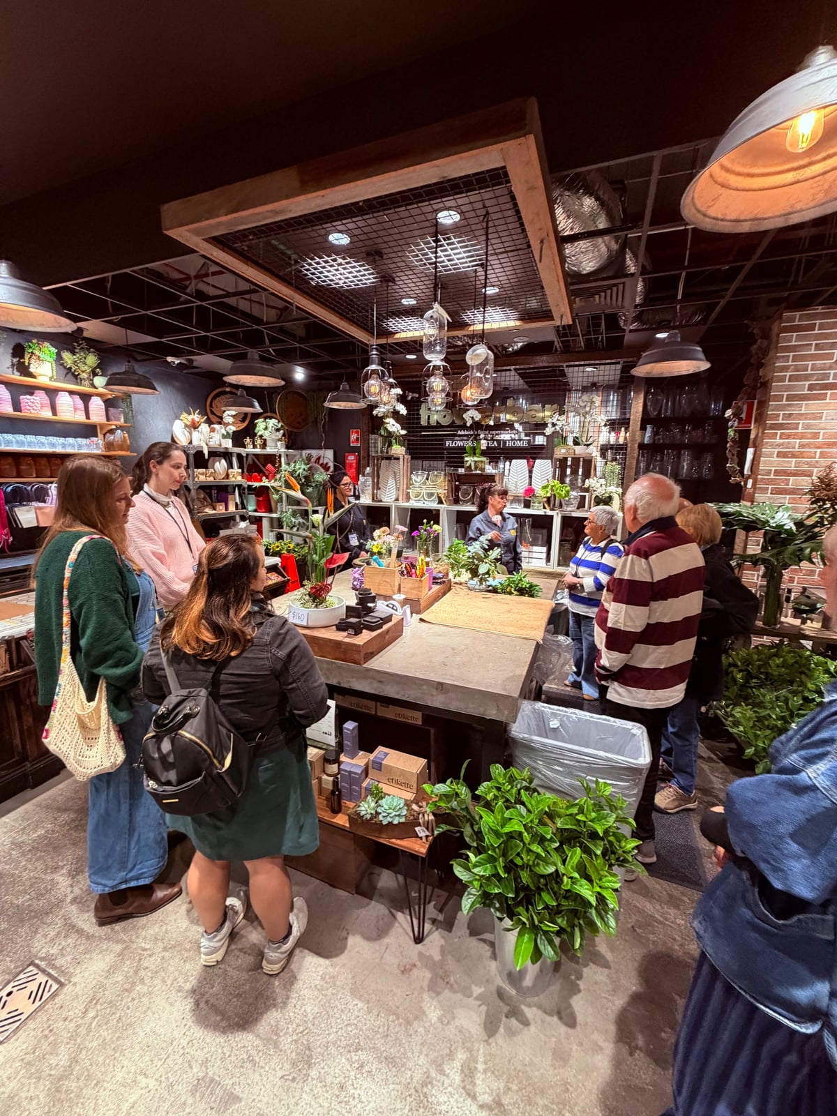 Seasonal flower display at Pasadena Foodland's flower bar
