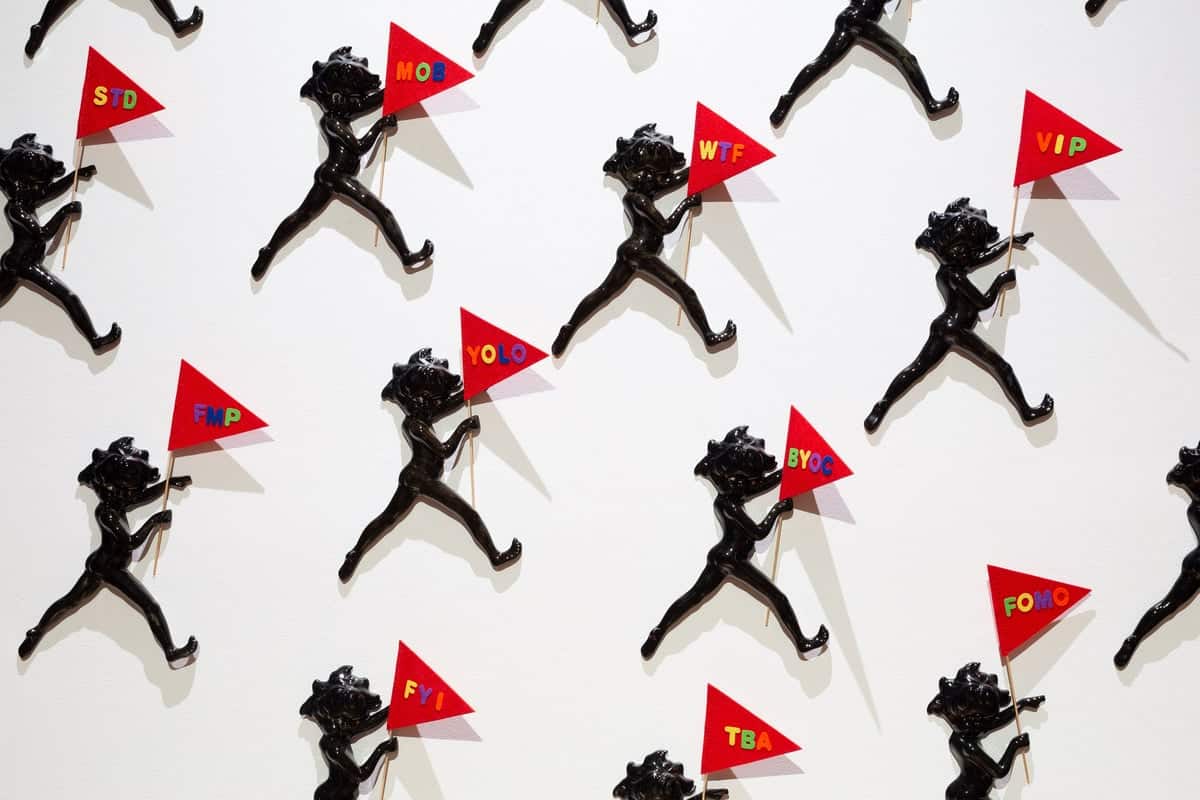 8. Kait James, Red Flags (detail) 2024