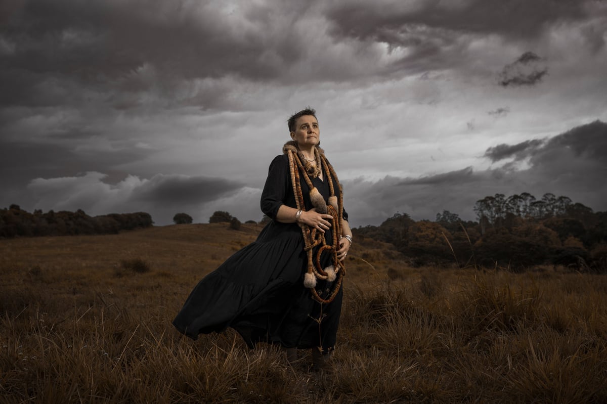 Image_ Juanita McLauchlan, After the Eastern Brown Snake and before the storm. Photo_ Brian Hodges