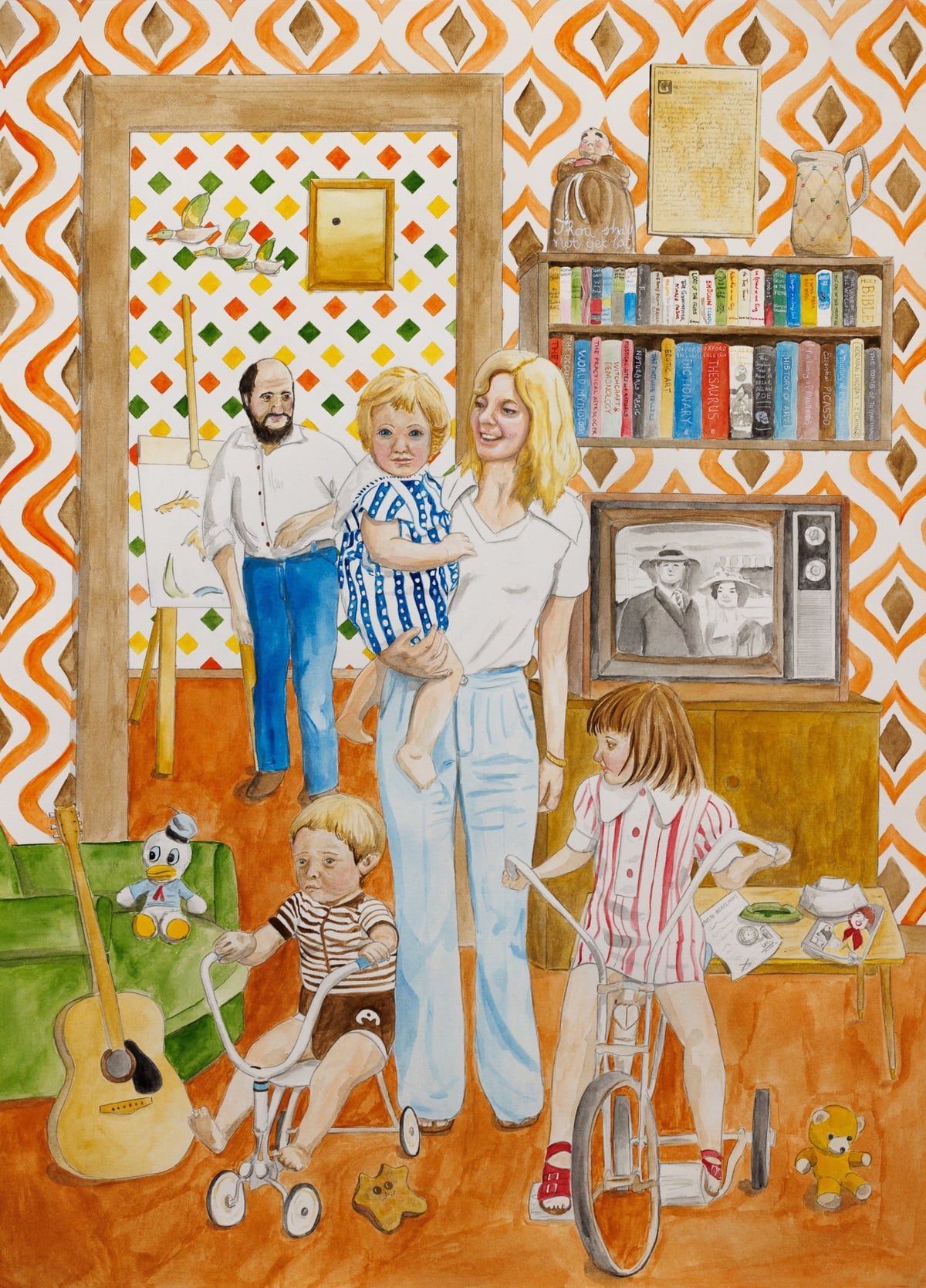 Meg Mader, The Heart, 2024, gouache on watercolour paper. 760mm x 560mm, photography by Rosina Possingham